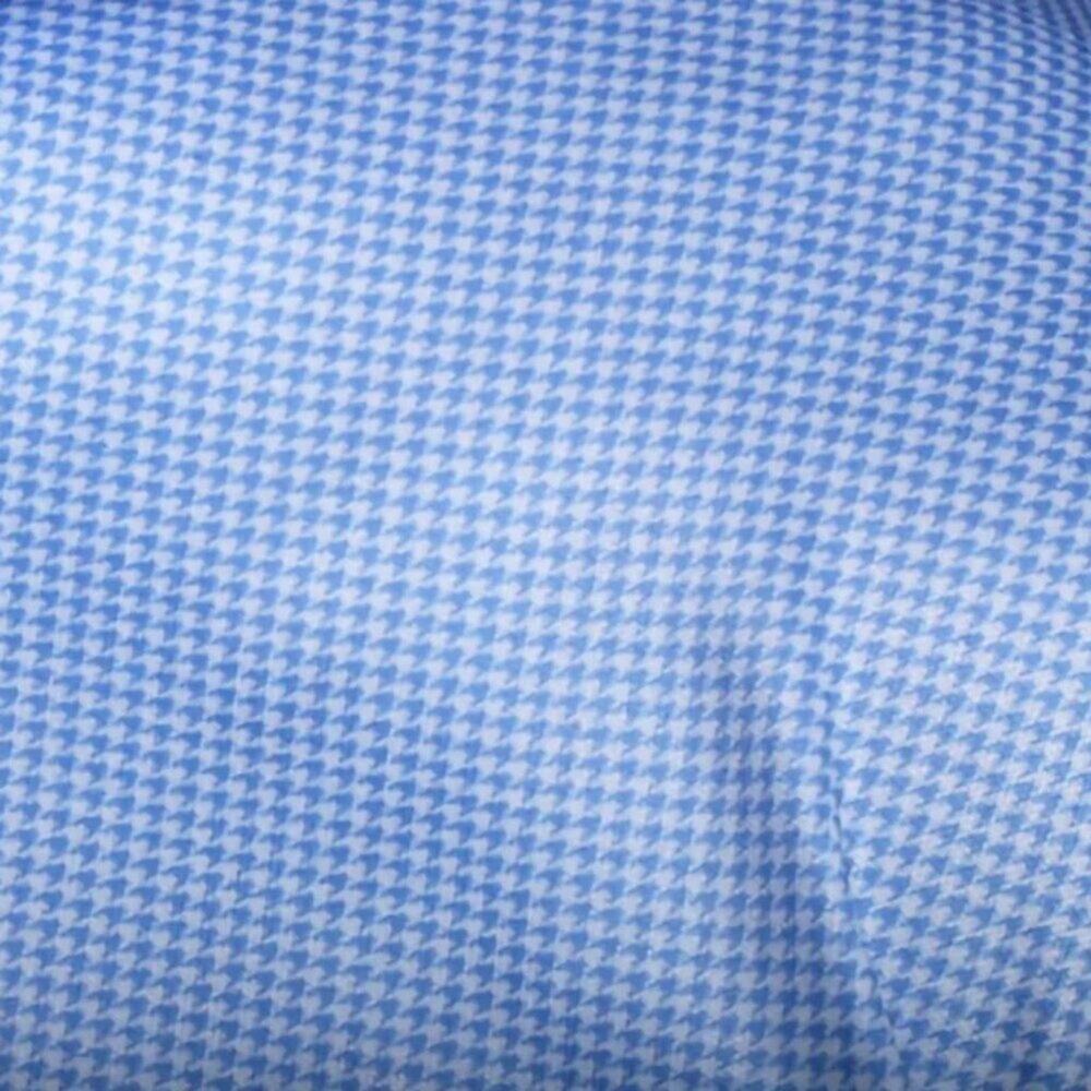 NWT Collar and Co. Dress Collar Polo Blue Houndstooth L - Picture 3 of 4